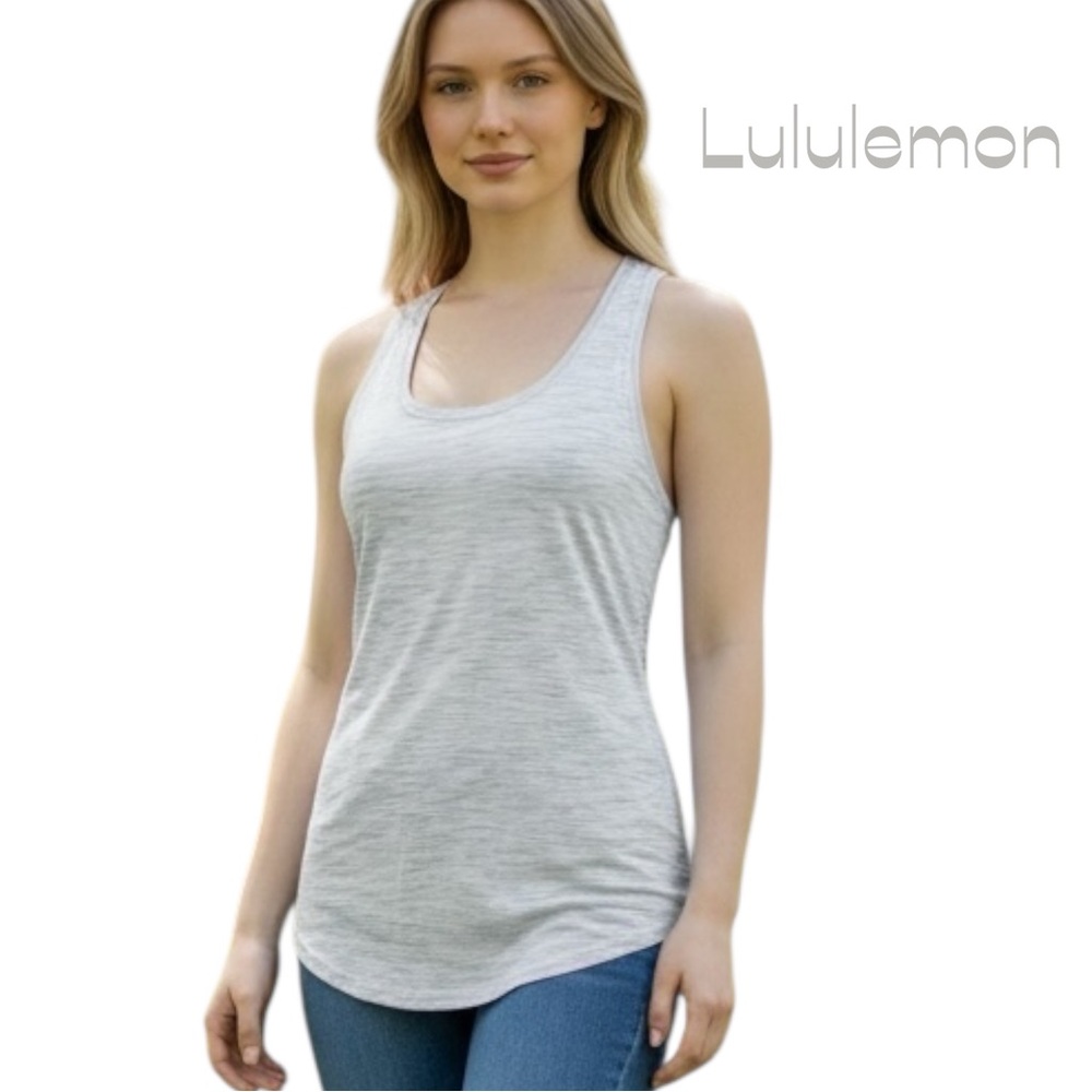 Lululemon Heather Light Gray Tank Top NWOT Size S